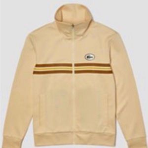 Mens Lacoste Sweatshirt-Heritage Classic Stripe Full-Zip -Sz 9-MSRP-$185-NWT